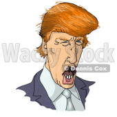 Clipart of a Talking Donald Trump Caricature - Royalty Free Illustration © djart #1331840