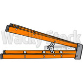 Clipart of a Cartoon Orange Step Ladder on Its Side - Royalty Free Vector Illustration © djart #1403584