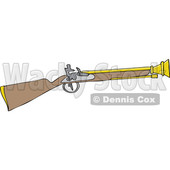 Clipart of a Cartoon Blunderbuss Gun - Royalty Free Vector Illustration © djart #1433907