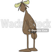 Clipart of a Cartoon Moose Criminal with His Hands Cuffed - Royalty Free Vector Illustration © djart #1441836