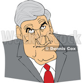 Clipart of a Caricature of Robert Mueller - Royalty Free Vector Illustration © djart #1473748