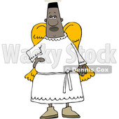 Clipart of a Black Male Angel - Royalty Free Vector Illustration © djart #1540220