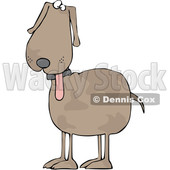 Clipart of a Cartoon Dog with His Tongue Hanging out - Royalty Free Vector Illustration © djart #1616549