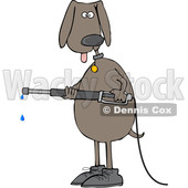 cartoon dog pressure washing © djart #1618541