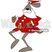 Cartoon Santa Dog Running © djart #1622068