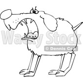 Cartoon Black and White Barking Guard Dog © djart #1622479