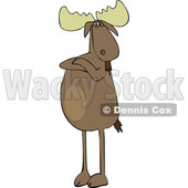 Cartoon Defiant Moose with Folded Arms © djart #1622766