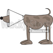 Cartoon Brown Dog Wearing a Cone © djart #1625605