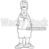 Cartoon Black and White Man with His Hands in His Pockets © djart #1630765