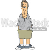 Cartoon White Man with His Hands in His Pockets © djart #1630769