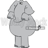 Cartoon Elephant Begging © djart #1633287