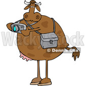 Cartoon Cow Photographer Taking Pictures © djart #1634220