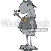 Hippy Dog Gesturing Peace © djart #1637397