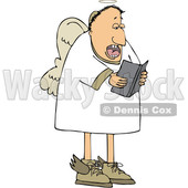 Cartoon White Male Angel Singing © djart #1637808