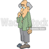 Cartoon Absentminded Senior White Man © djart #1641090