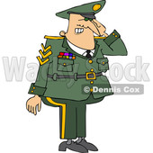 Cartoon Saluting Military Man © djart #1644267