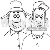 Cartoon Black and White Redneck Hillbilly Men © djart #1647089