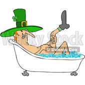 Cartoon St Patricks Day Leprechaun Taking a Bath © djart #1647985