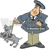 Cartoon Dog Catcher wIth a Pooch on a Leash © djart #1664049