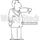 Lineart Business Man Holding a Thumb down © djart #1665679