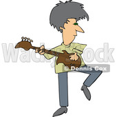 Cartoon Rock and Roller Playing a Guitar © djart #1665775