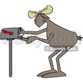 Cartoon Moose Checking the Mail © djart #1683082