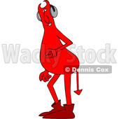 Cartoon Devil Wearing Headphones © djart #1684659
