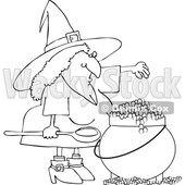 Witch Making a Spell in Her Cauldron © djart #1686711