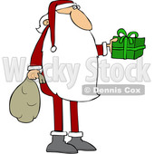 Cartoon Santa Claus Holding out a Gift © djart #1692268