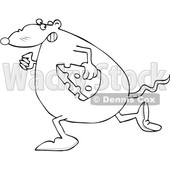 Cartoon Fat Rat Stealing Cheese © djart #1693807