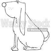 Cartoon Sitting Bloodhound Dog © djart #1693809
