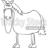 Cartoon Lineart Startled Horse © djart #1695720