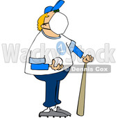 Cartoon Baseball Player Wearing a Mask © djart #1709541
