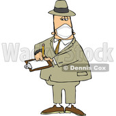Cartoon Male Inspector Wearing a Mask © djart #1717486