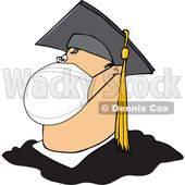 Cartoon Coronavirus Graduate Wearing a Mask © djart #1717672