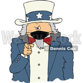 Uncle Sam Pointing Outwards at the Viewer and Wearing a Mask © djart #1719298