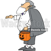 Cartoon Coronavirus Vampire Trick or Treating on Halloween © djart #1719511