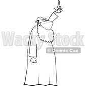 Cartoon Muslim Cleric Wearing a Mask and Holding up a Finger © djart #1723070