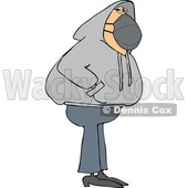 Caucasian Man Wearing a Mask and Hoodie Sweater © djart #1723076