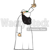 Cartoon Muslim Cleric Wearing a Mask and Holding up a Finger © djart #1723077