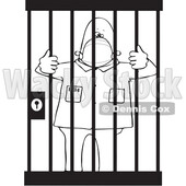 Cartoon Prisoner Wearing a Mask © djart #1724465