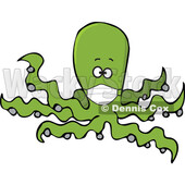 Cartoon Octopus Wearing a Mask © djart #1727746