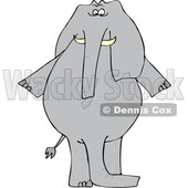Cartoon Elephant with Two Trunks © djart #1734870