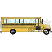 Clipart Illustration of the Side of an Empty Yellow School Bus  © djart #17674