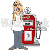 Cartoon Man Screaming at the Pump © djart #1773350