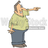 Clipart Illustration of a Frustrated Man Pointing And Shouting And Asking A Tresspasser To Leave His Private Property © djart #20320