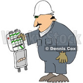 Royalty-Free (RF) Clipart Illustration of a Caucasian Worker Man With An Open First Aid Kit © djart #217241