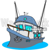 Royalty-Free (RF) Clipart Illustration of a Fishing Trawler Boat © djart #226102