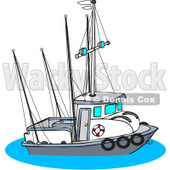 Royalty-Free (RF) Clipart Illustration of a Trawler Fishing Boat © djart #226106