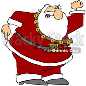 Royalty-Free (RF) Clipart Illustration of a Santa Angrily Waving His Fist © djart #226107